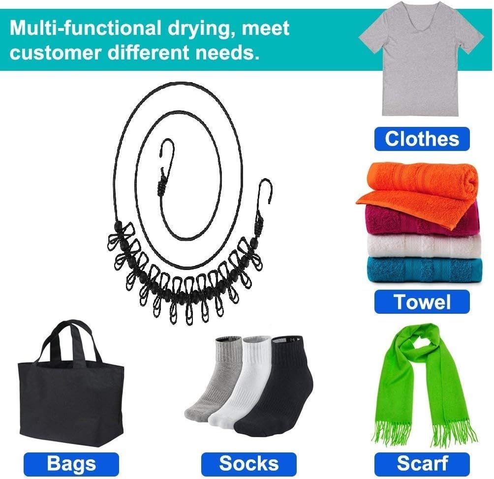 Cavyno™ - Portable Retractable Clothesline Set