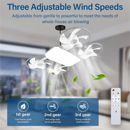 Cavyno™ - Drone-Inspired LED Ceiling Fan Light