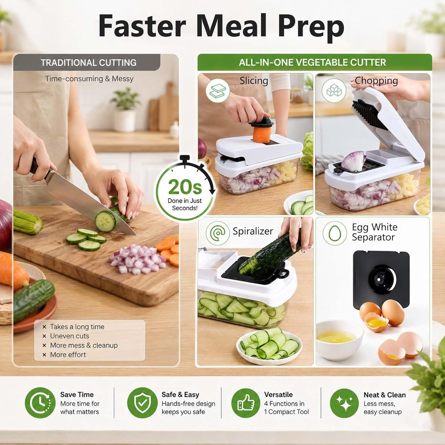 Cavyno™ - 15-in-1 Vegetable Chopper with Container