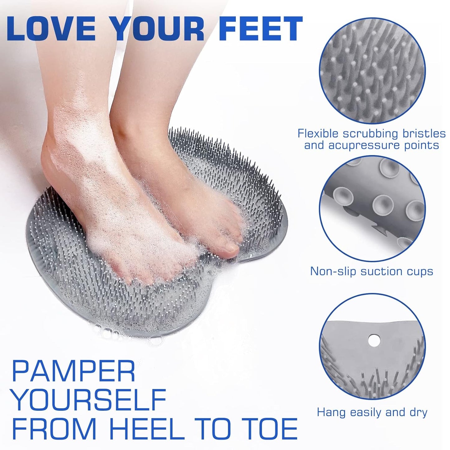 Cavyno™ - Silicone Shower Foot Scrubber Mat