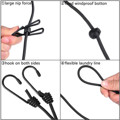 Cavyno™ - Portable Retractable Clothesline Set