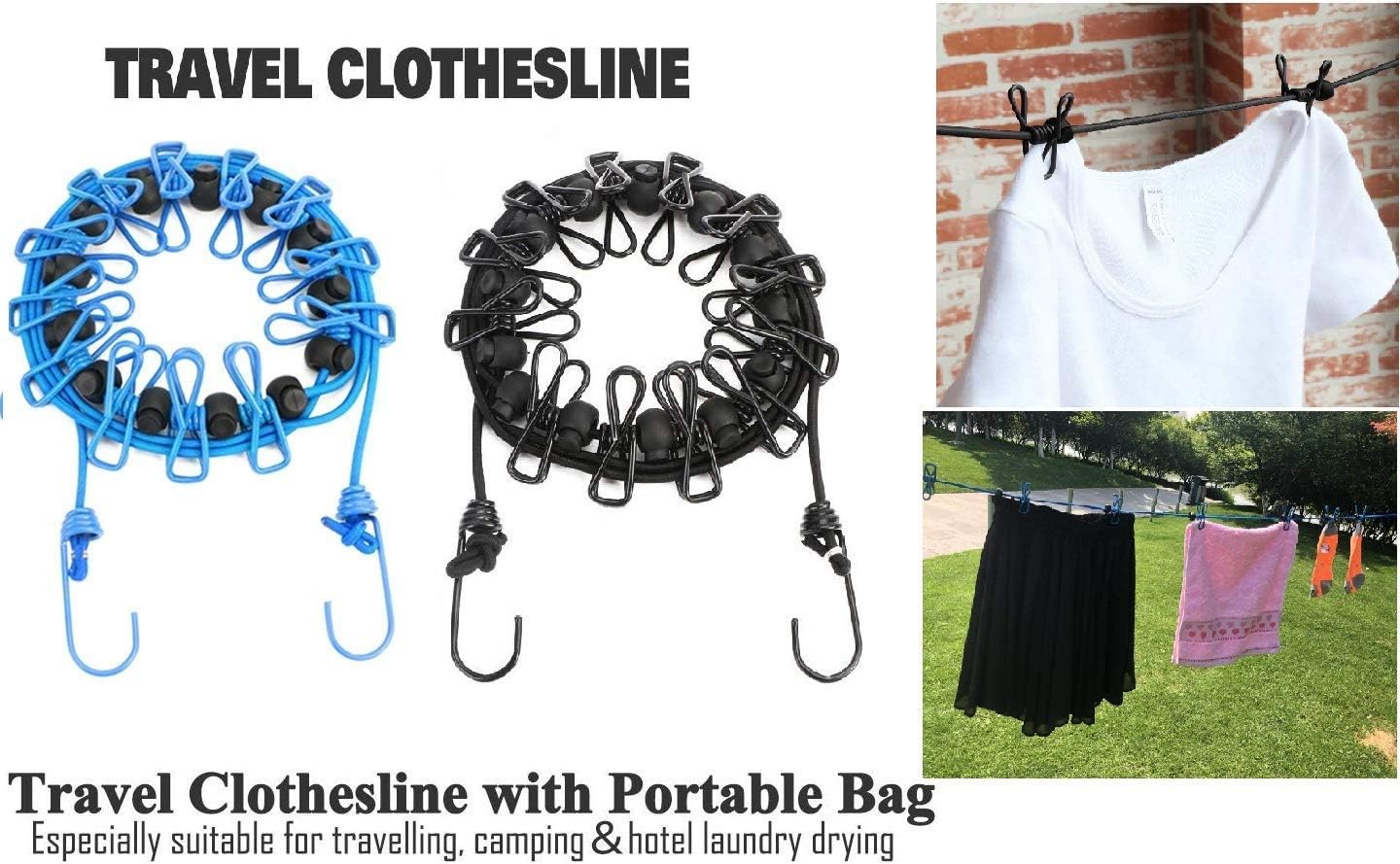 Cavyno™ - Portable Retractable Clothesline Set