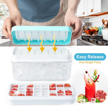 Cavyno™ - One-Press Ice Cube Tray & Storage Set