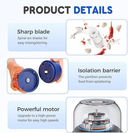 Cavyno™ - Mini Rechargeable Food Processor