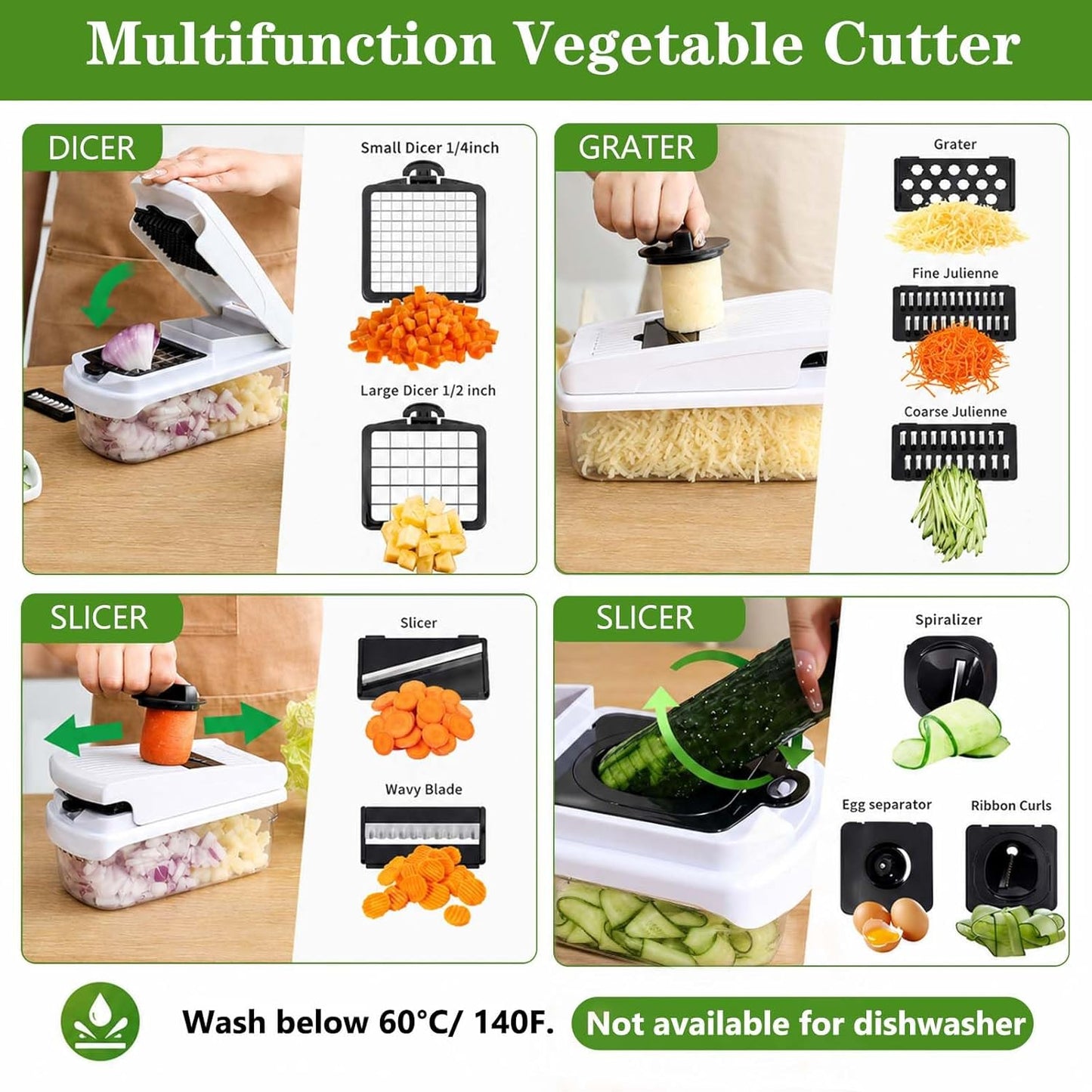 Cavyno™ - 15-in-1 Vegetable Chopper with Container