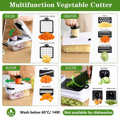 Cavyno™ - 15-in-1 Vegetable Chopper with Container