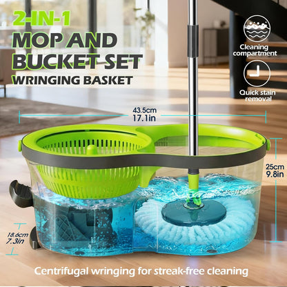 Cavyno™ - Spin Mop & Bucket System