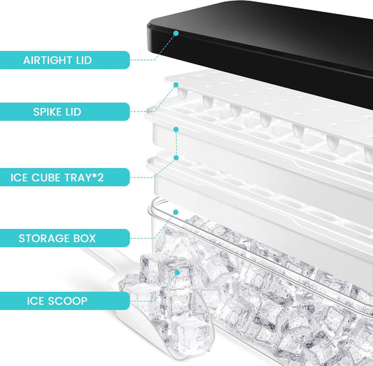 Cavyno™ - One-Press Ice Cube Tray & Storage Set