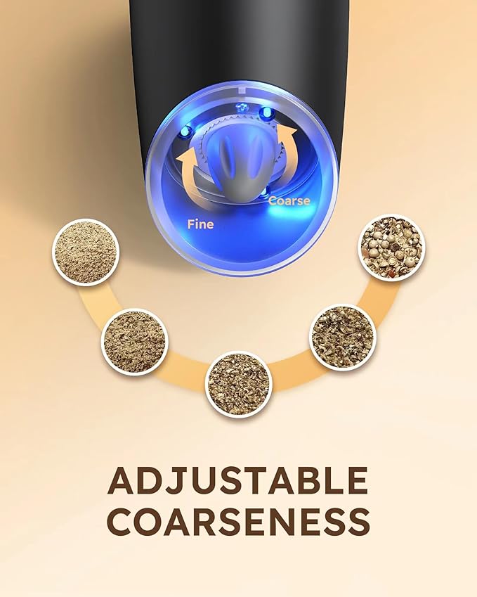 Cavyno™ - Gravity Electric Salt & Pepper Grinder Set