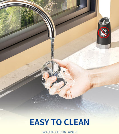 Cavyno™ - Gravity Electric Salt & Pepper Grinder Set