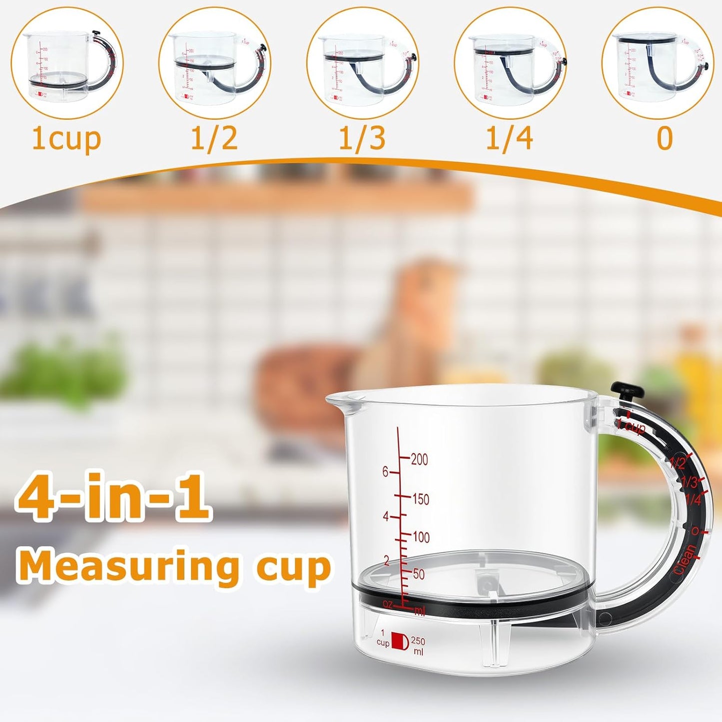 Cavyno™ - 4-in-1 Adjustable Measuring Cup