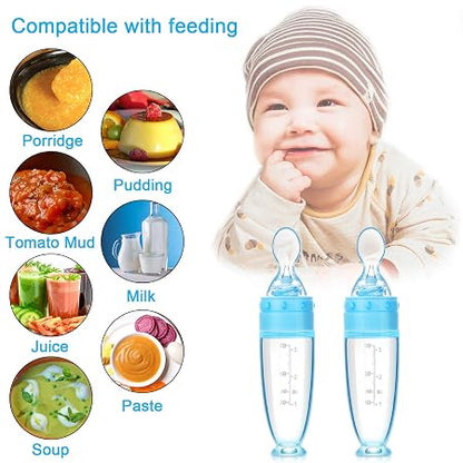 Cavyno™ - Silicone Squeeze Feeding Spoon Set