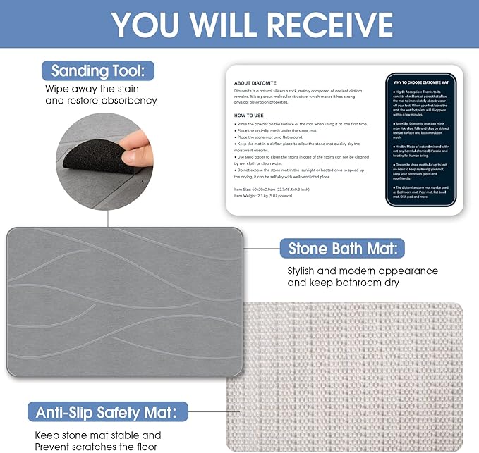 Cavyno™ - Stone Bath Mat