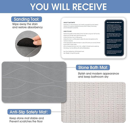 Cavyno™ - Stone Bath Mat