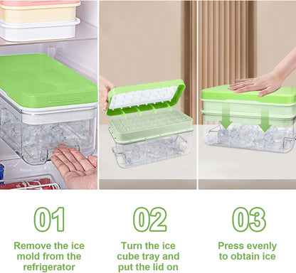 Cavyno™ - One-Press Ice Cube Tray & Storage Set