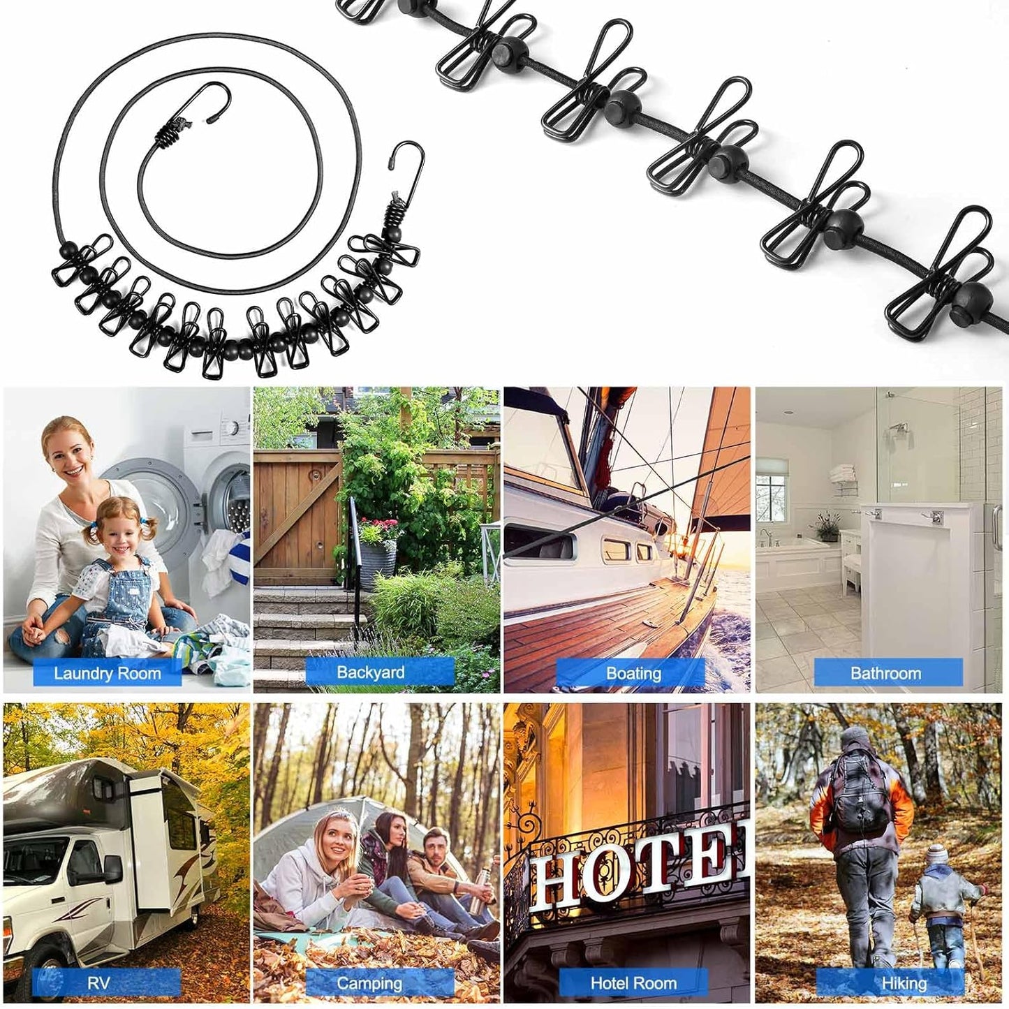 Cavyno™ - Portable Retractable Clothesline Set