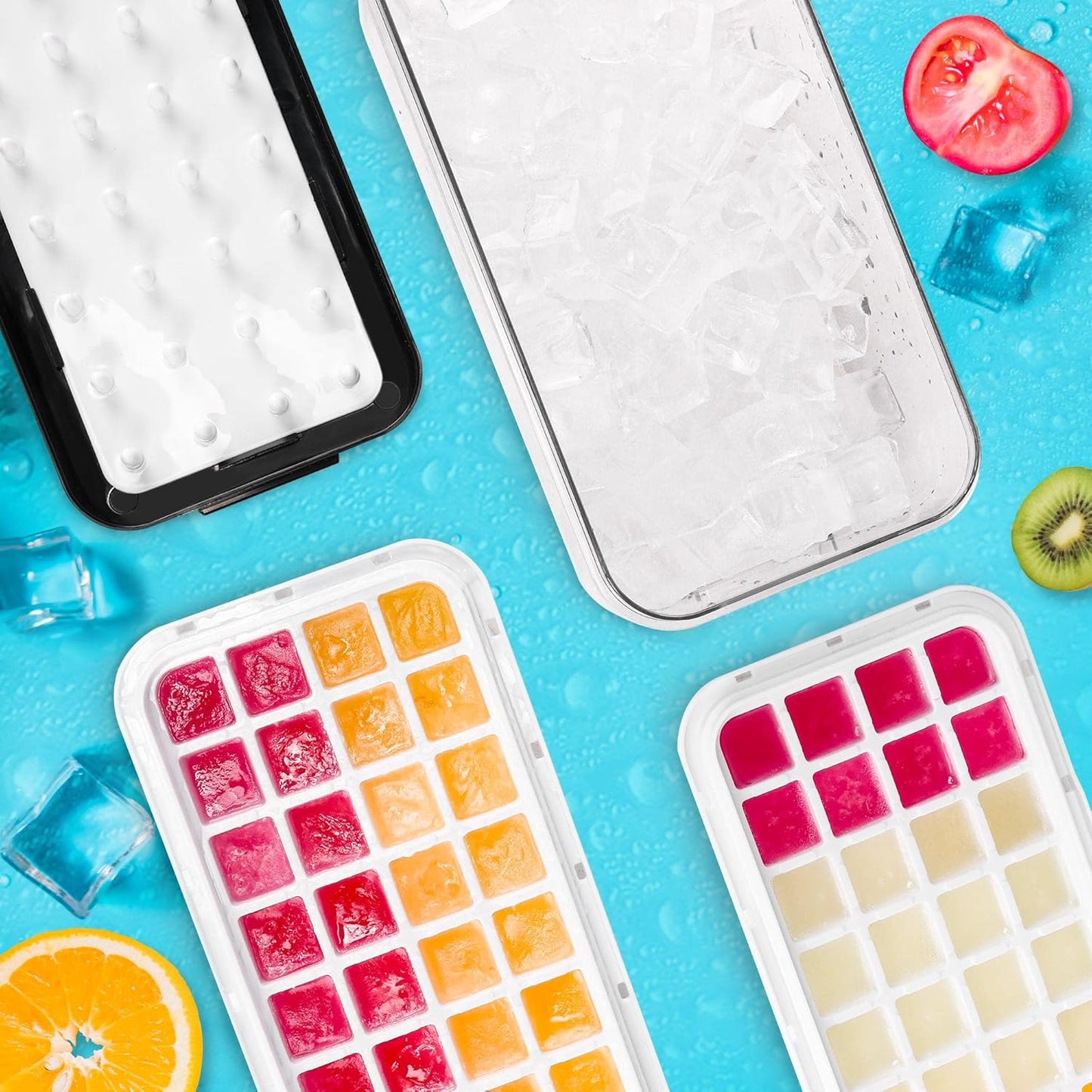 Cavyno™ - One-Press Ice Cube Tray & Storage Set