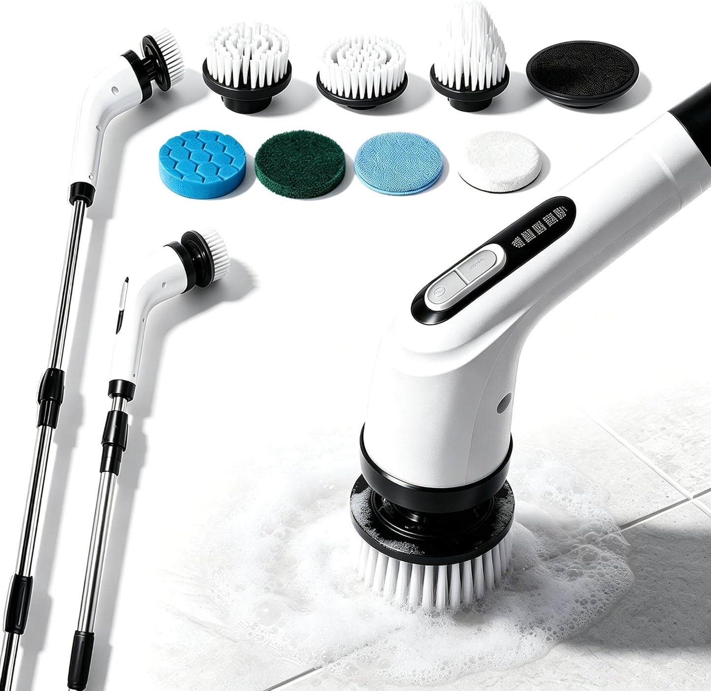 Cavyno™ - Electric Spin Scrubber with Long Handle