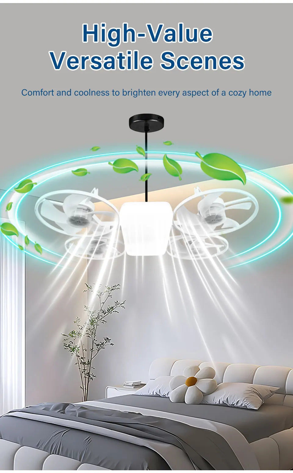 Cavyno™ - Drone-Inspired LED Ceiling Fan Light