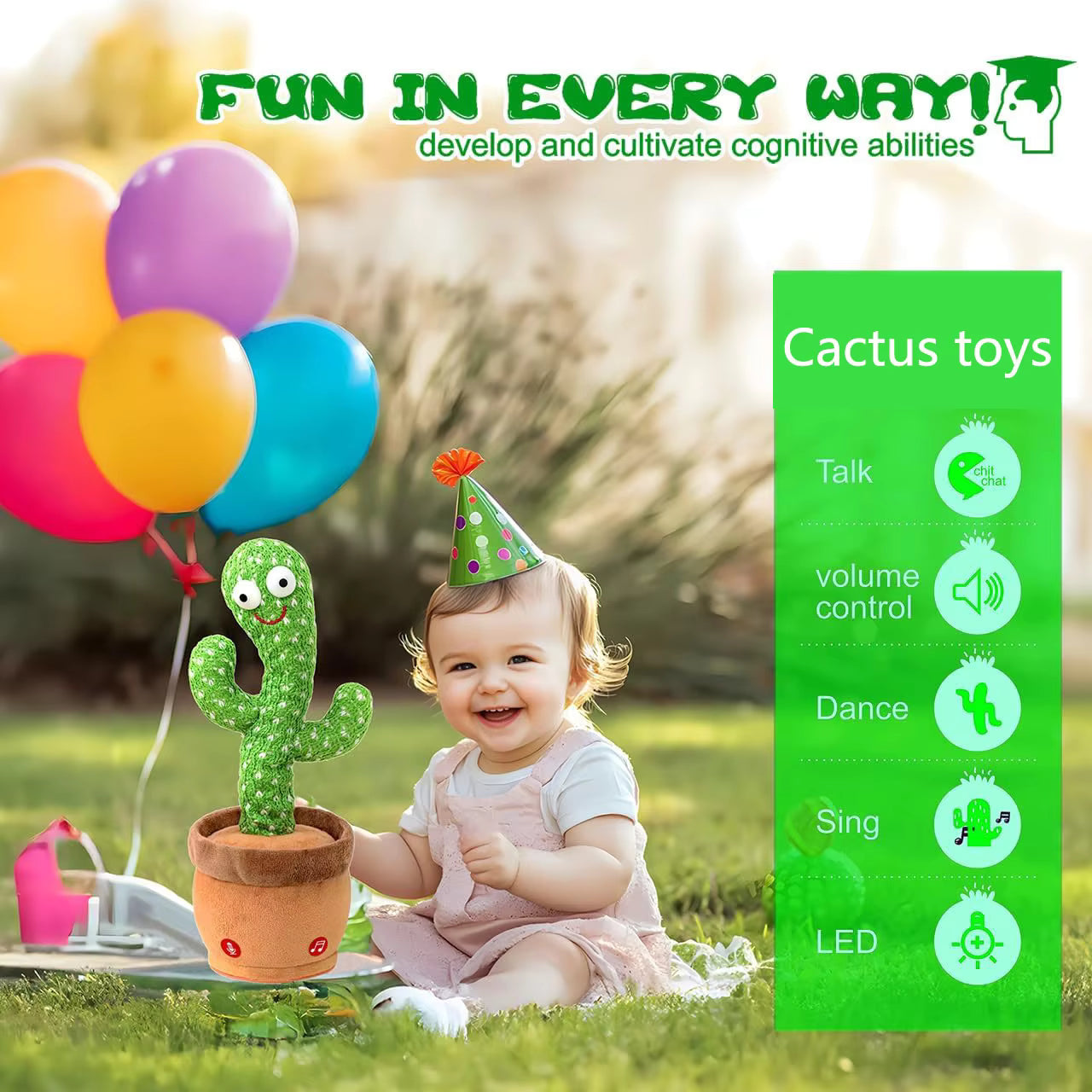 Cavyno™ - Talking Dancing Cactus Toy