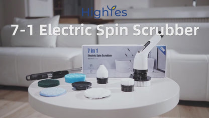 Cavyno™ - Electric Spin Scrubber with Long Handle