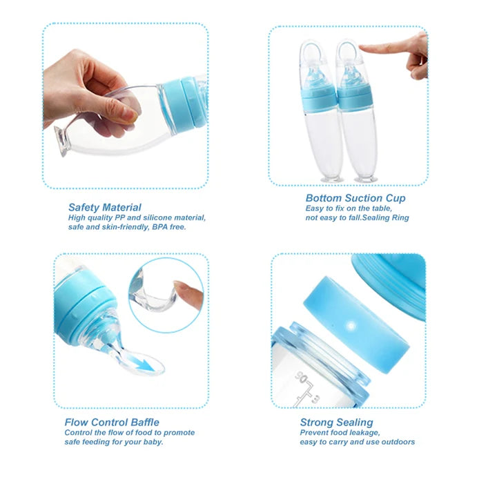 Cavyno™ - Silicone Squeeze Feeding Spoon Set